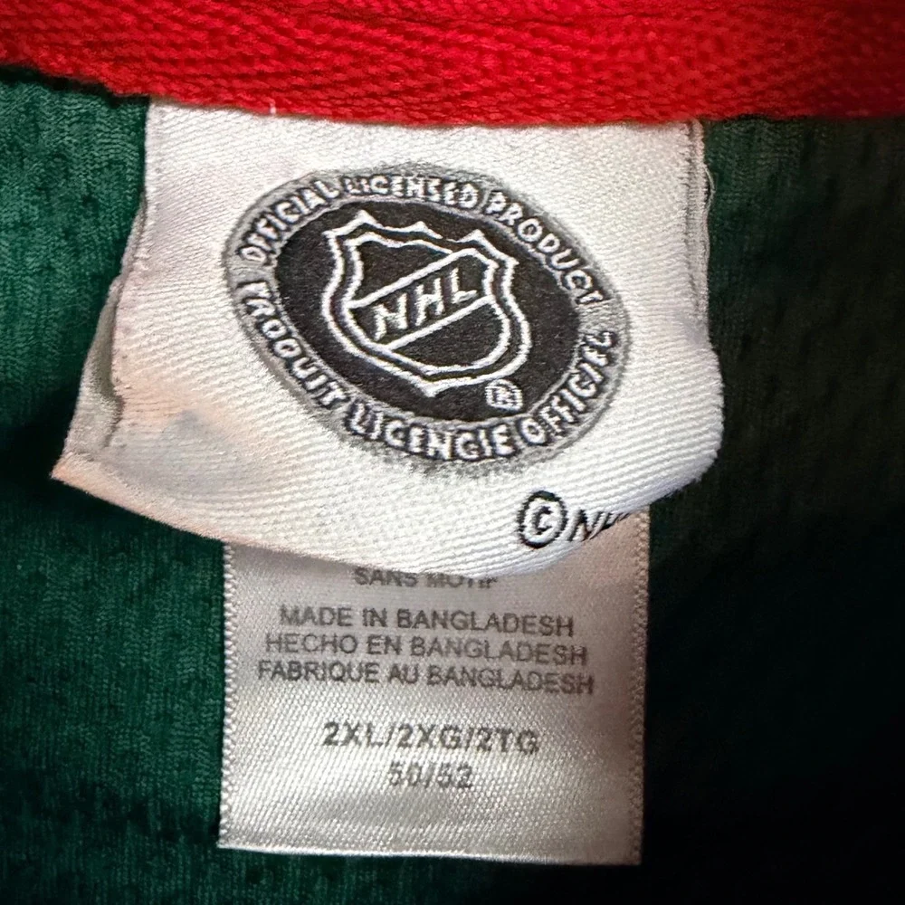 NHL Minnesota Wild Mens 2XL Quarter Zip Pullover Jacket Green Knights Apparel